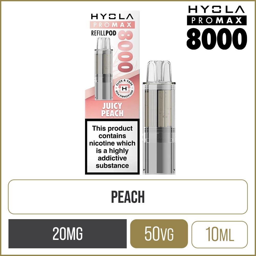 Juicy Peach Hyola Pro Max 8000 Pod & Refill 10ml