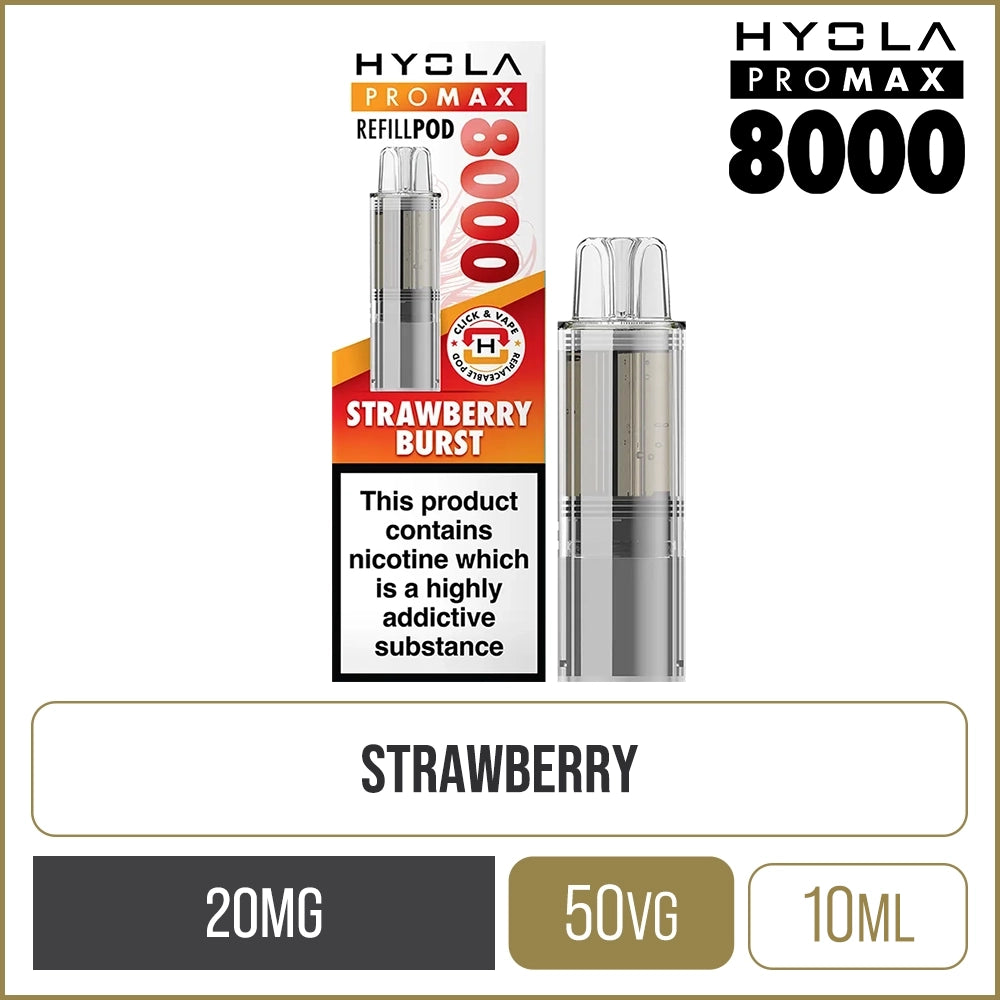 Strawberry Burst Hyola Pro Max 8000 Pod & Refill 10ml