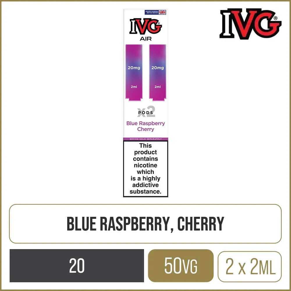 Blue Raspberry Cherry IVG Air Pods 2 Pack