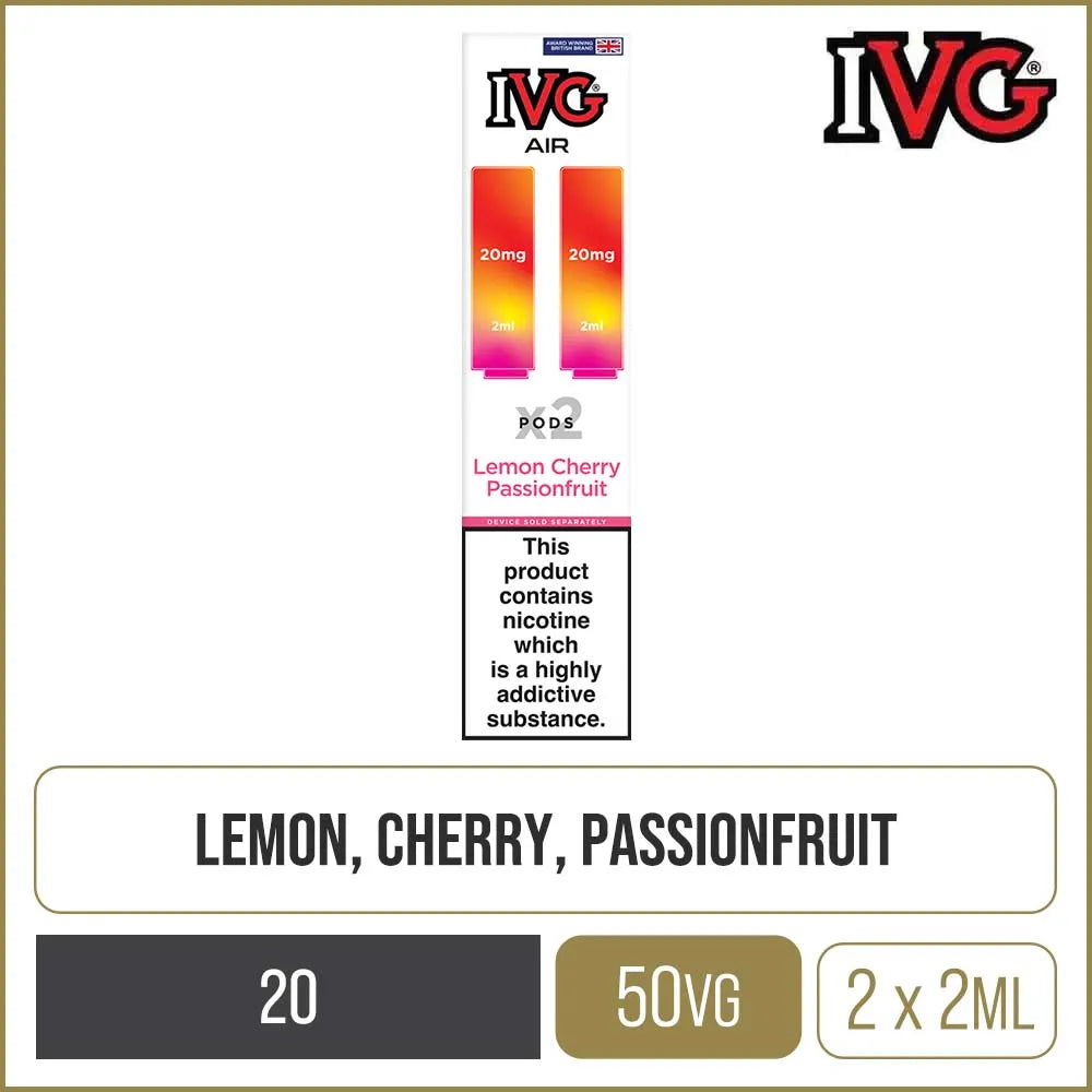 Lemon Cherry Passionfruit IVG Air Pods 2 Pack