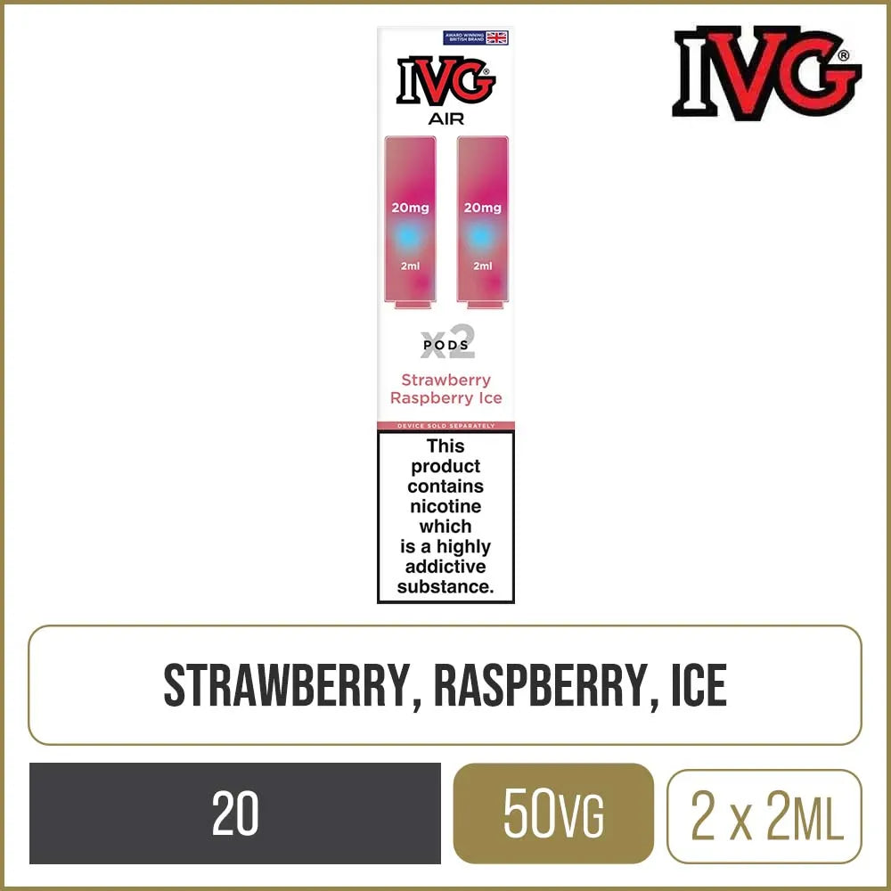 Strawberry Raspberry Ice IVG Air Pods 2 Pack