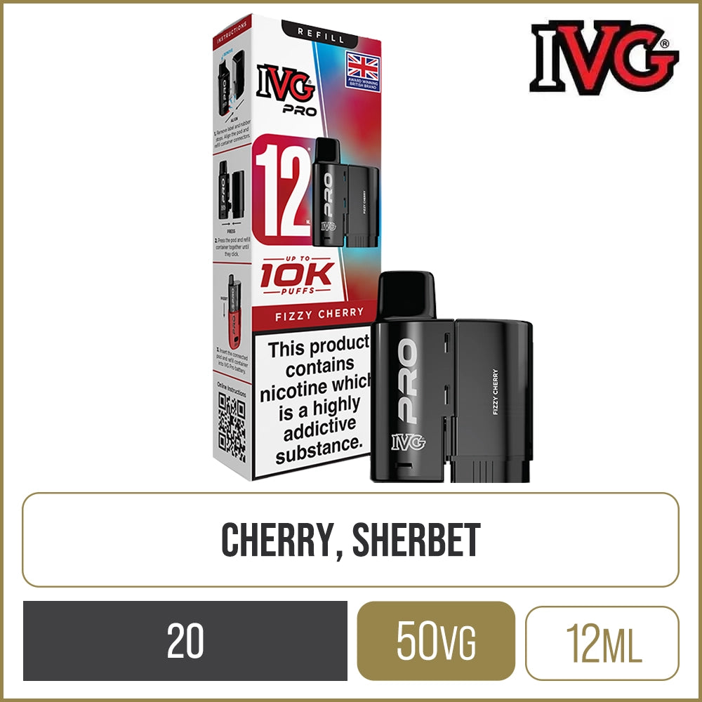 Fizzy Cherry IVG Pro 12 Pod & Refill 12ml