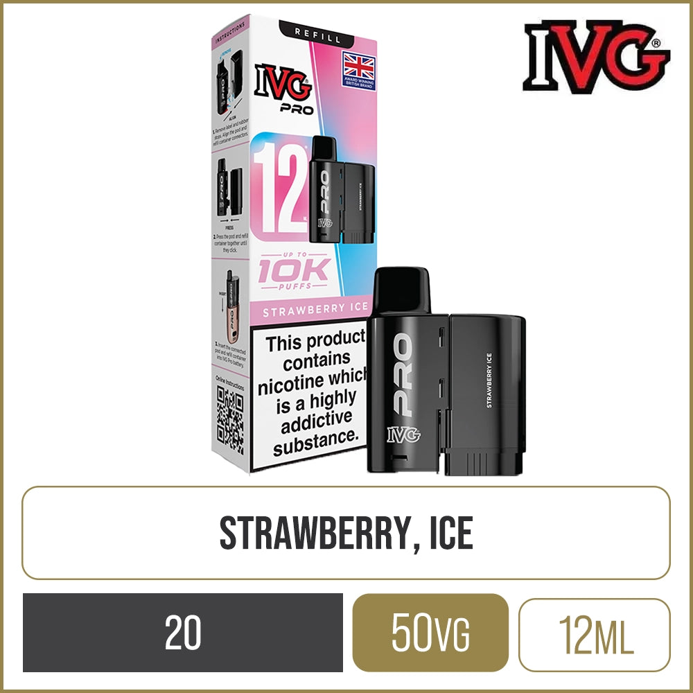 Strawberry Ice IVG Pro 12 Pod & Refill 12ml