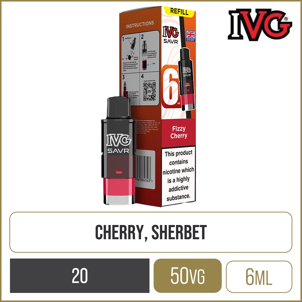 Fizzy Cherry IVG SAVR Pod & Refill 6ml