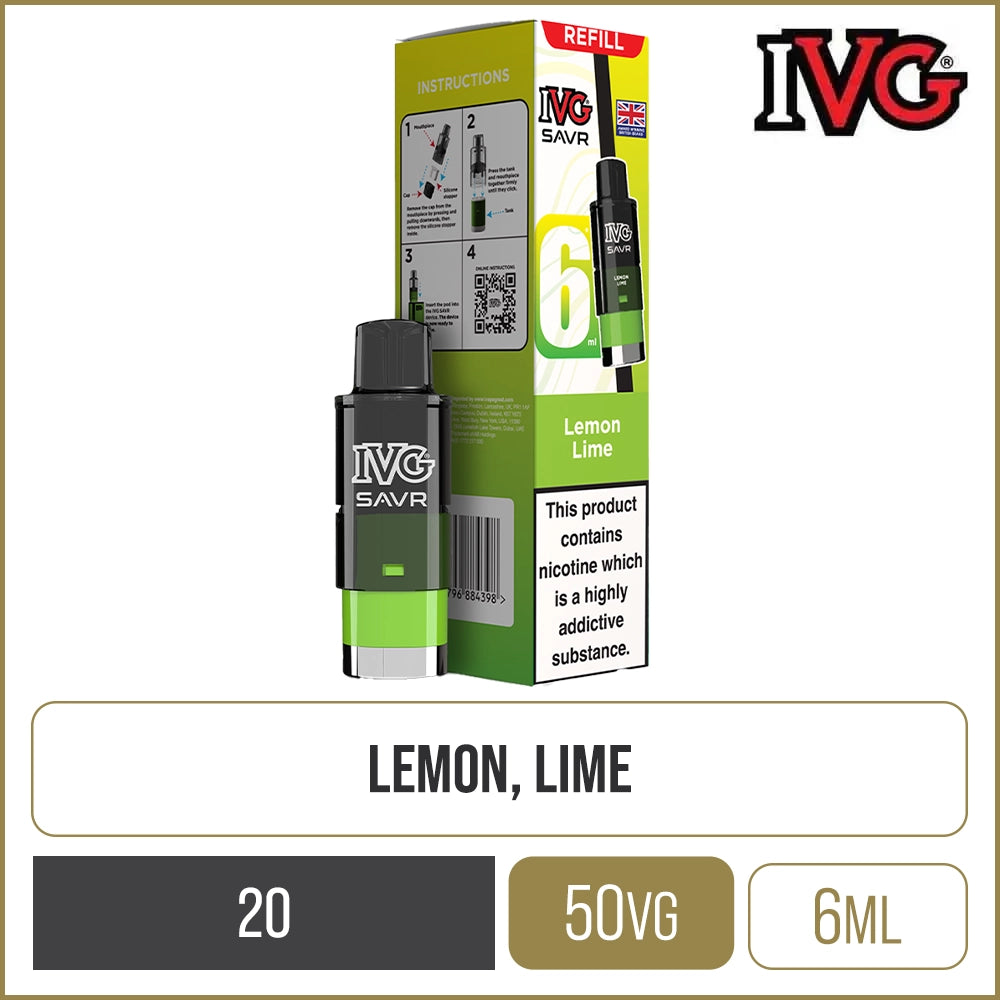 Lemon Lime IVG SAVR Pod & Refill 6ml