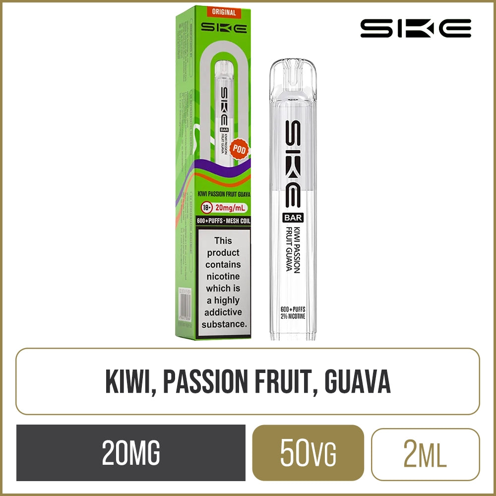 Kiwi Passion Fruit Guava SKE Crystal Bar Pod 2ml