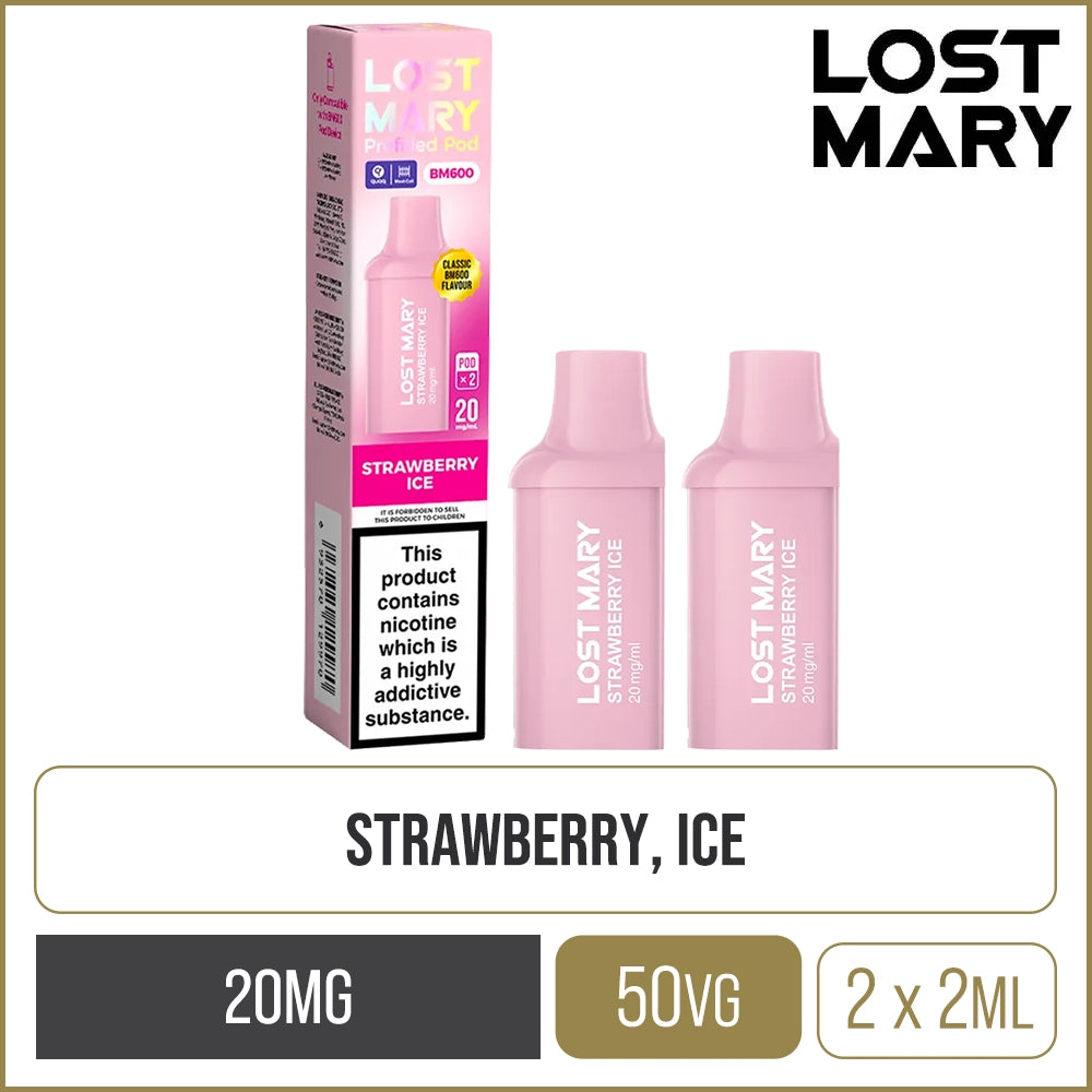 Strawberry Ice Lost Mary BM600 Pods 2 Pack