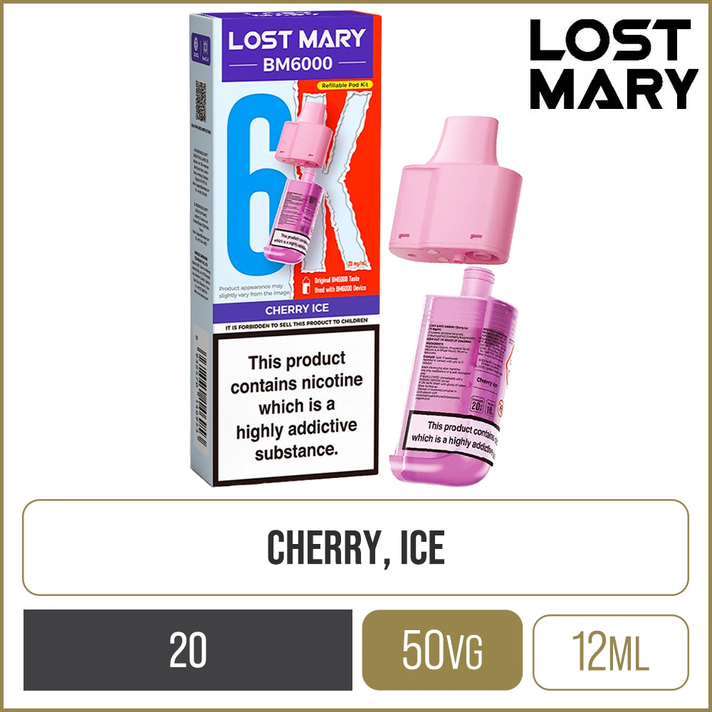 Cherry Ice Lost Mary BM6000 Pod & Refill 12ml