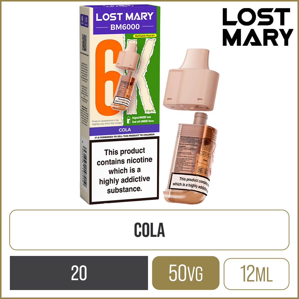 Cola Lost Mary BM6000 Pod & Refill 12ml