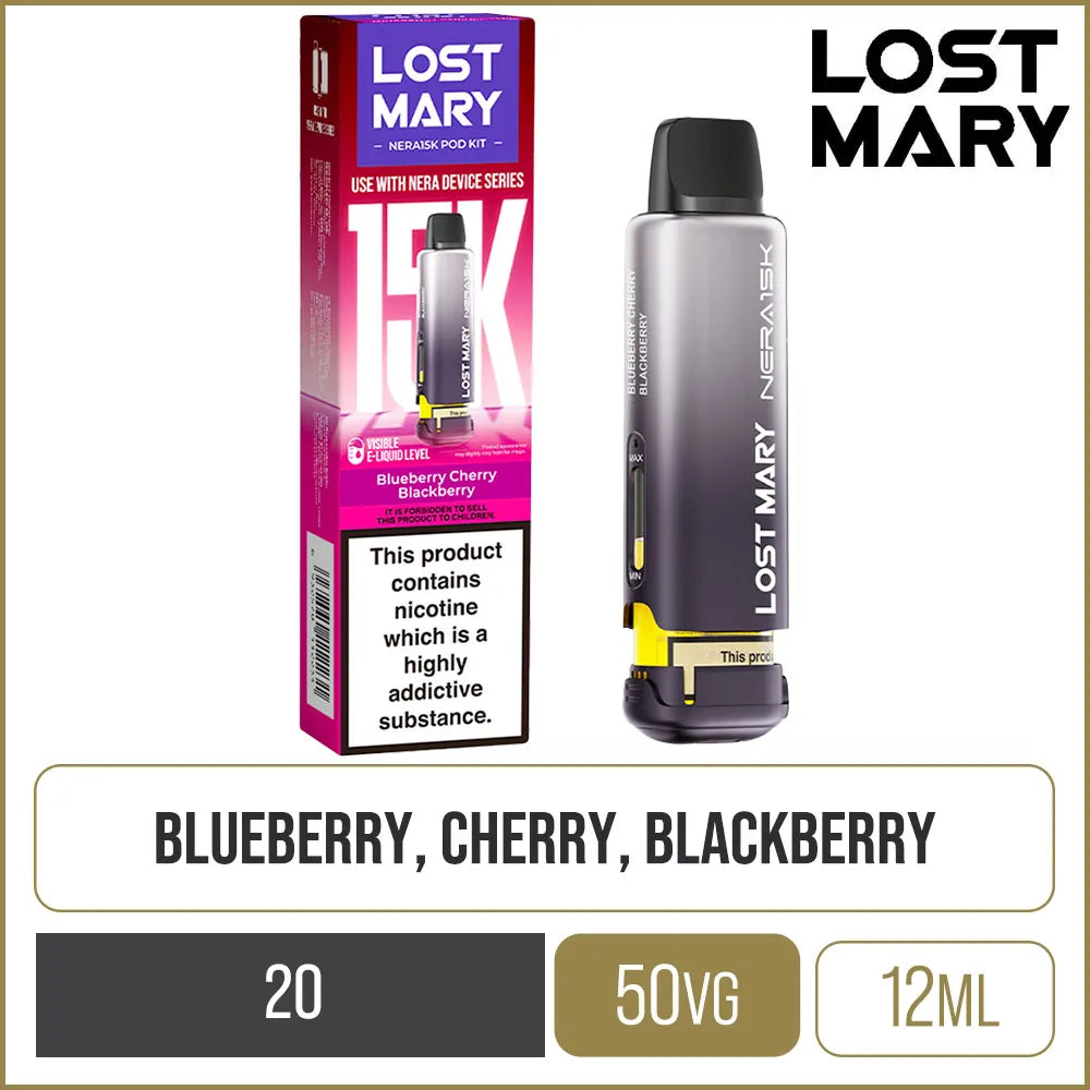 Blueberry Cherry Blackberry Lost Mary Nera 15K Pod & Refill