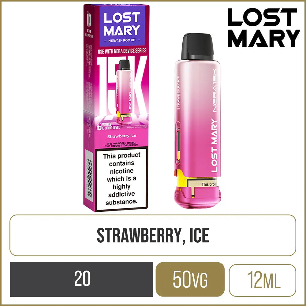 Strawberry Ice Lost Mary Nera 15K Pod & Refill