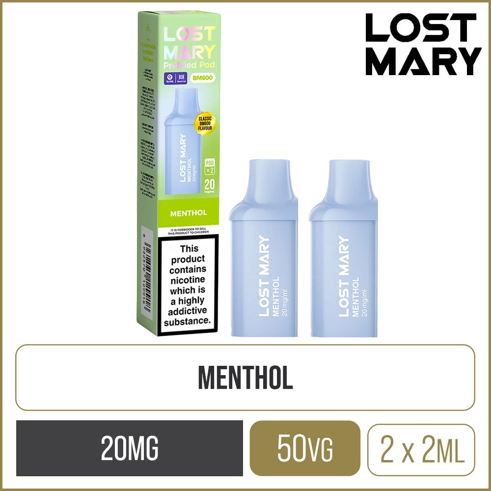 Menthol Lost Mary BM600 Pods 2 Pack