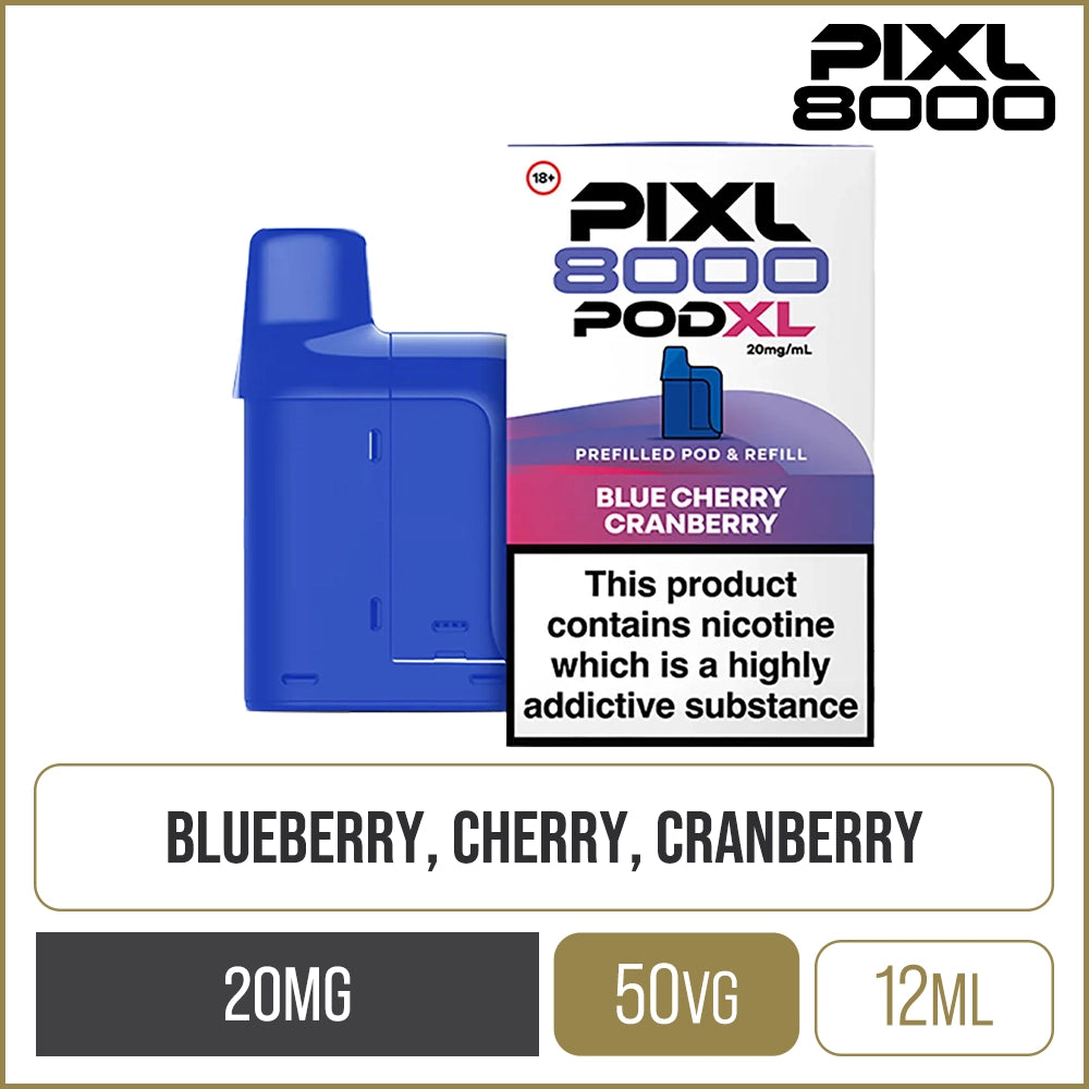 Blue Cherry Cranberry PIXL 8000 Pod XL Pod & Refill 12ml