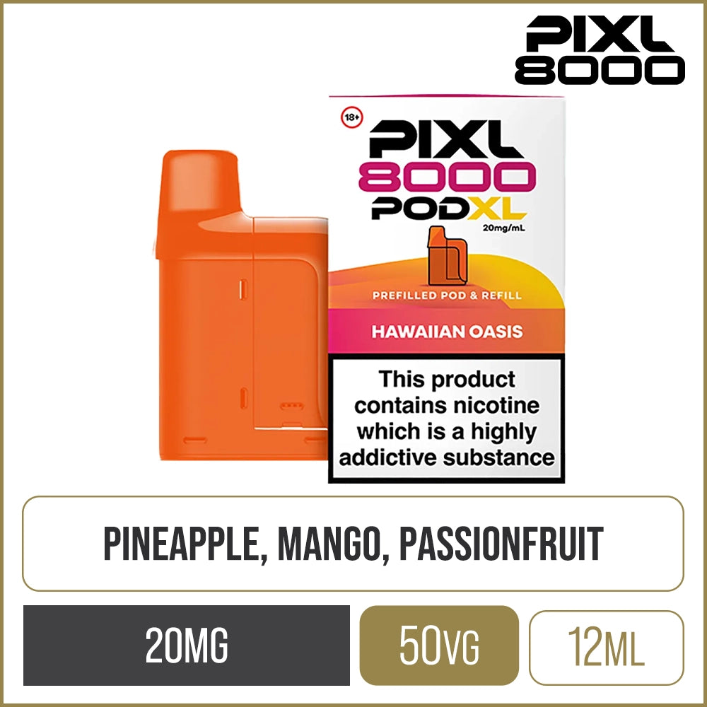 Hawaiian Oasis PIXL 8000 Pod XL Pod & Refill 12ml