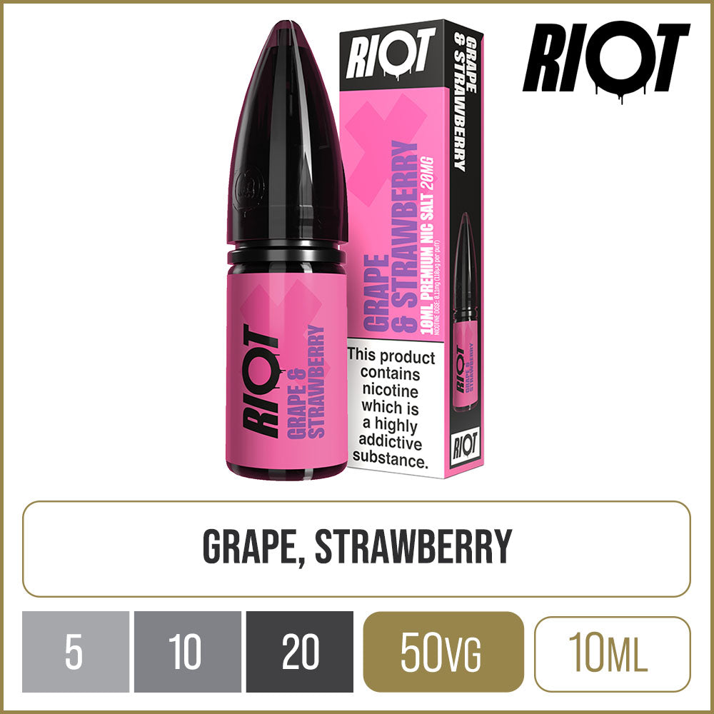 Riot X Grape & Strawberry E-Liquid 10ml