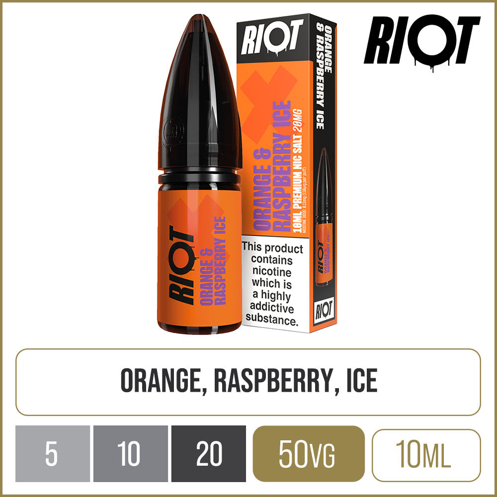 Riot X Orange & Raspberry Ice E-Liquid 10ml