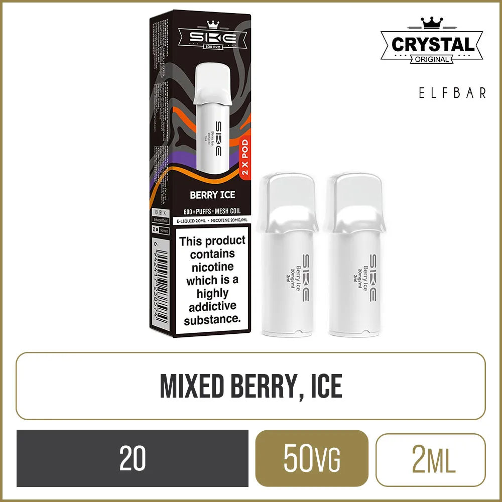 Berry Ice SKE Crystal Pro 600 Pods 2 Pack