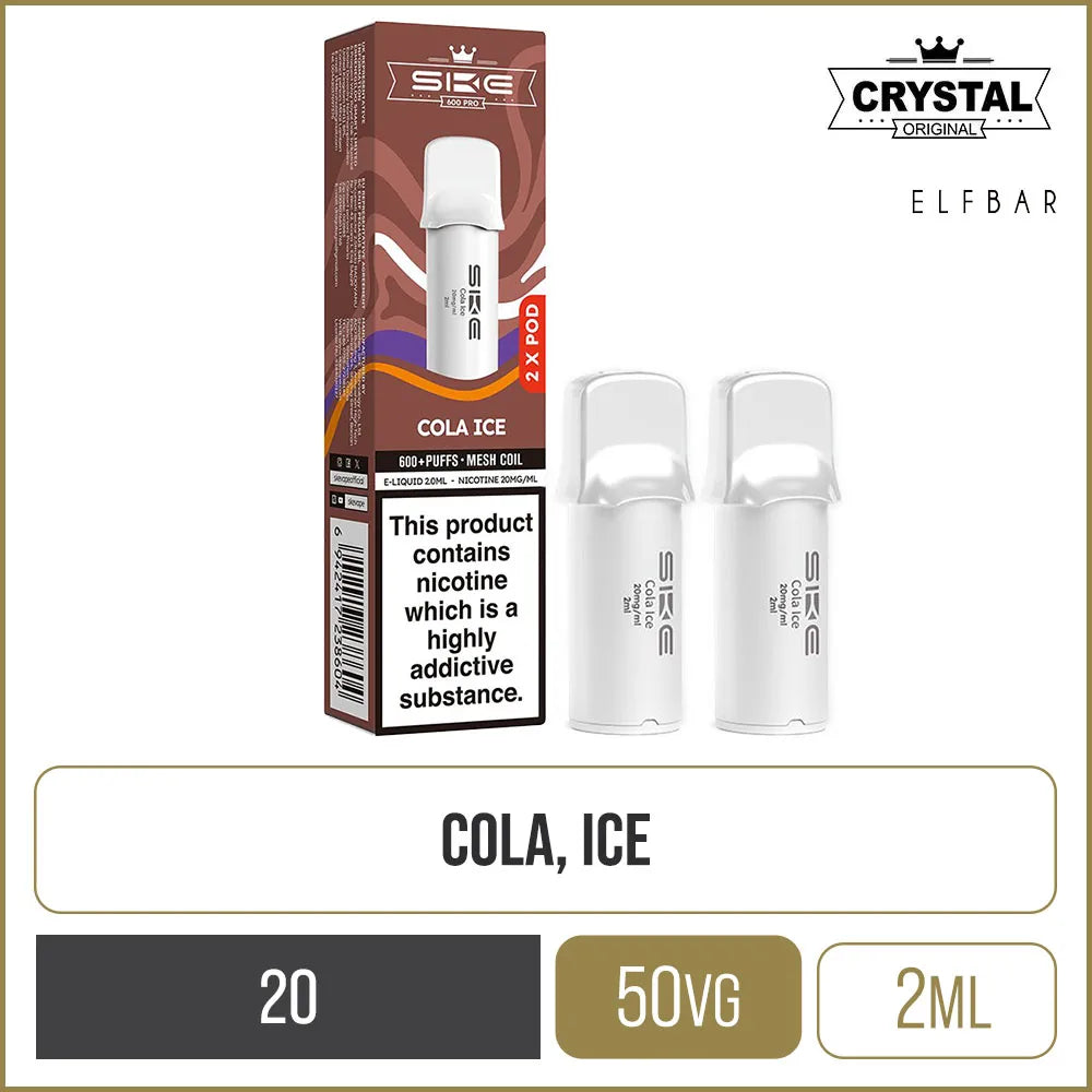 Cola Ice SKE Crystal Pro 600 Pods 2 Pack