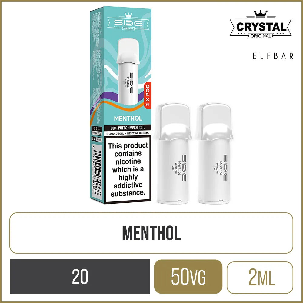 Menthol SKE Crystal Pro 600 Pods 2 Pack