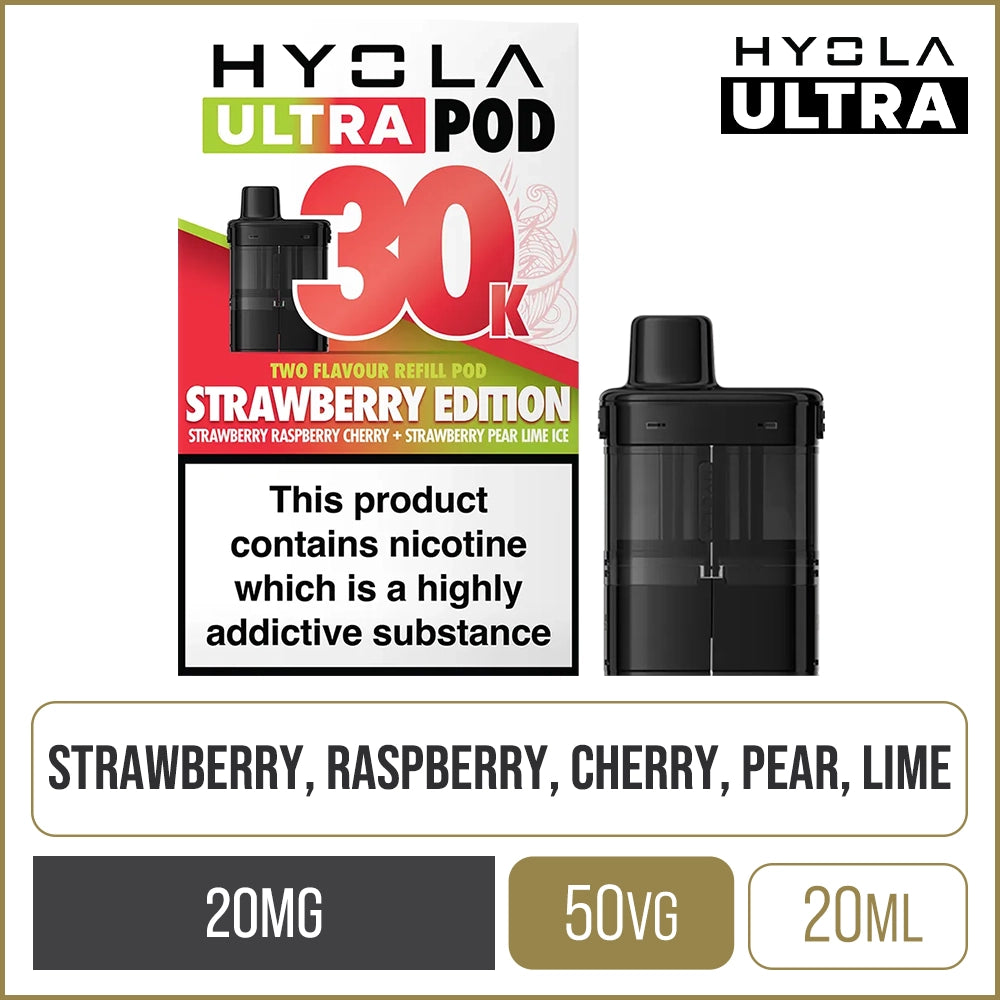 Strawberry Edition Hyola Ultra 30K Pod & Refill 20ml