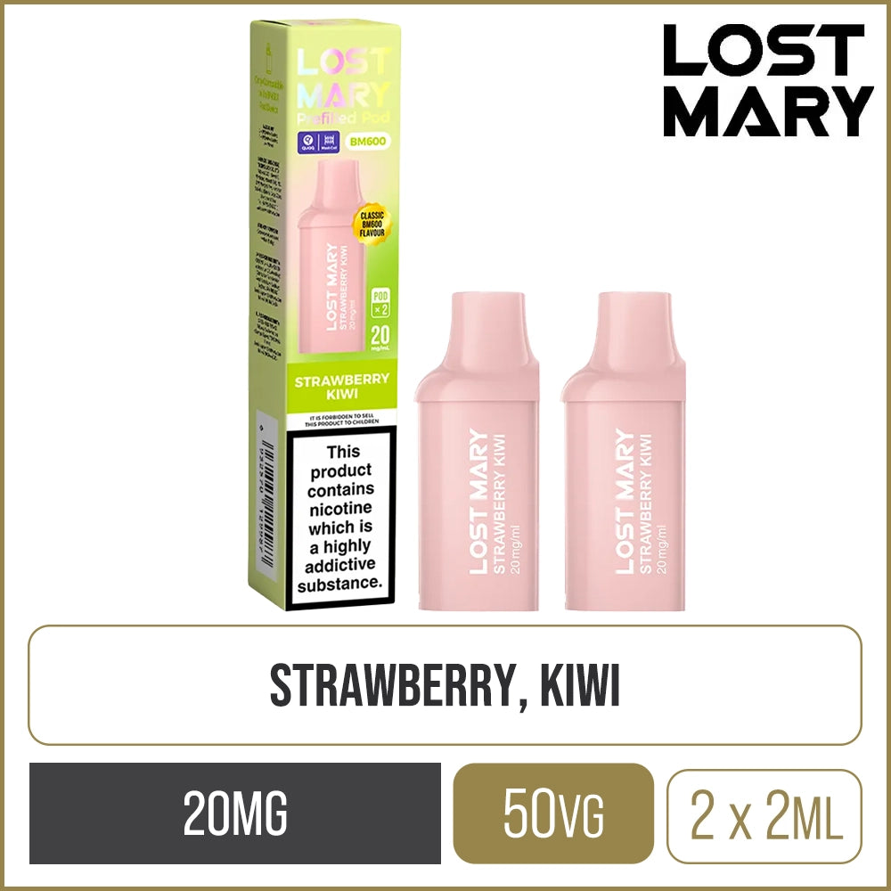 Strawberry Kiwi Lost Mary BM600 Pods 2 Pack