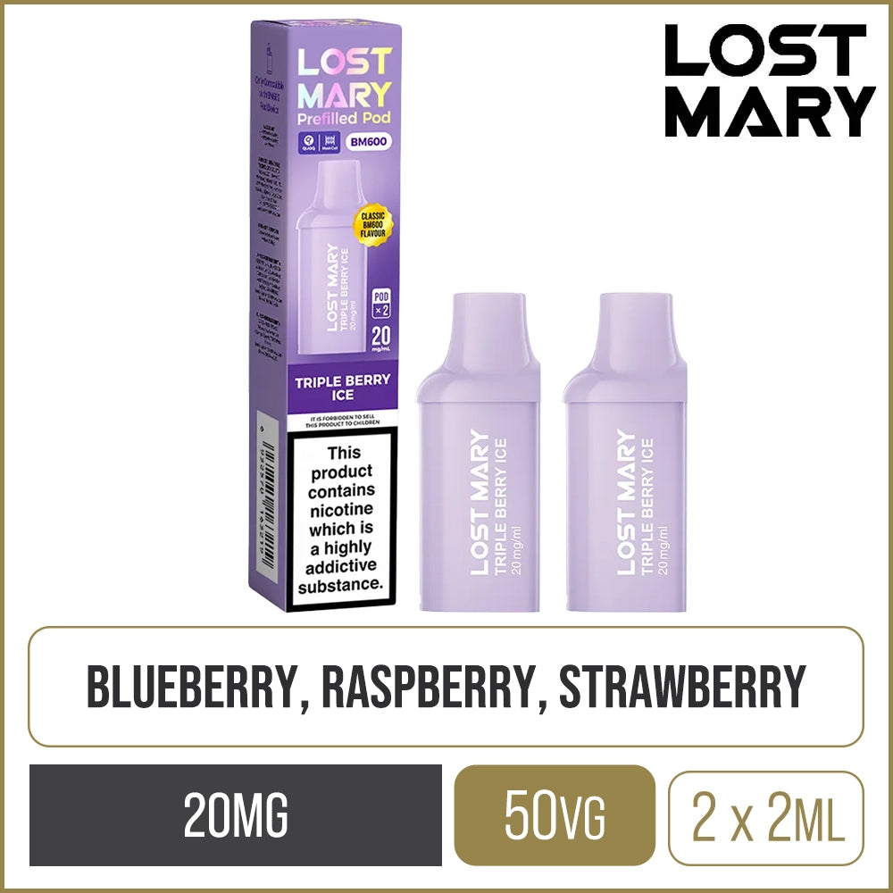 Triple Berry Lost Mary BM600 Pods 2 Pack