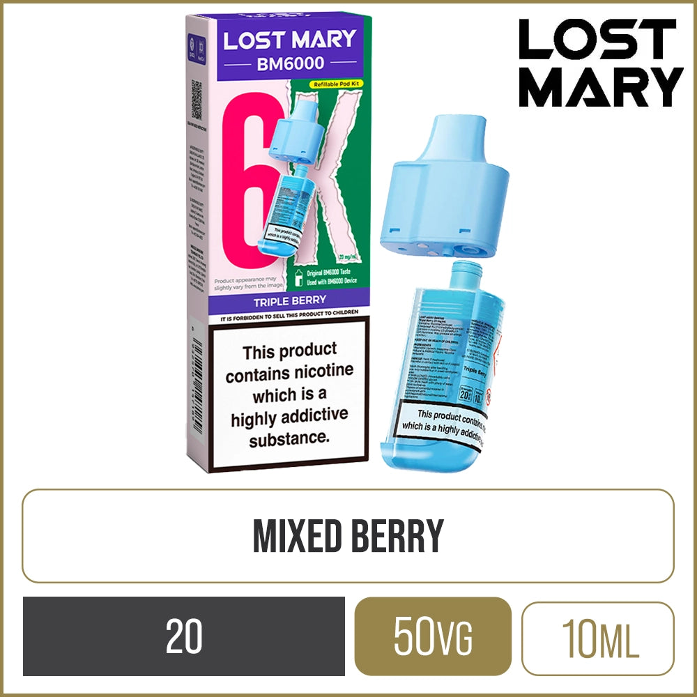 Triple Berry Lost Mary BM6000 Pod & Refill 12ml