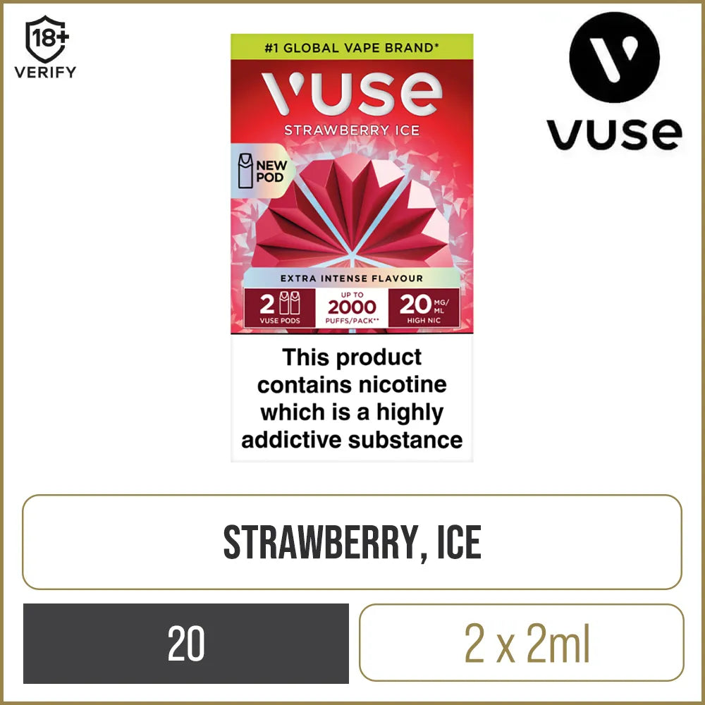 Buy Vuse Extra Intense Strawberry Ice Pods Free Delivery