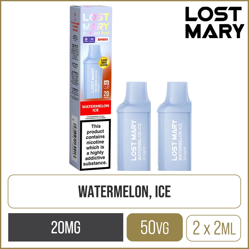 Watermelon Ice Lost Mary BM600 Pods 2 Pack