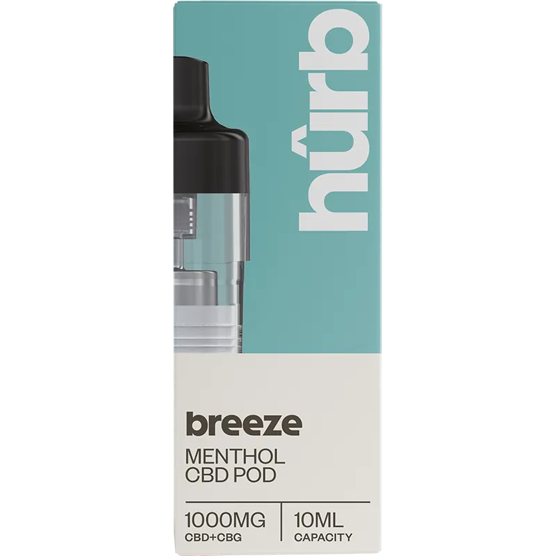 Menthol Hûrb Breeze 1000mg CBD + CBG Pod 10ml