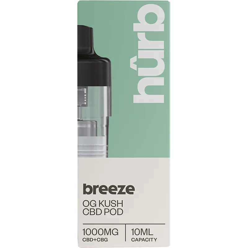 OG Kush Hûrb Breeze 1000mg CBD + CBG Pod 10ml