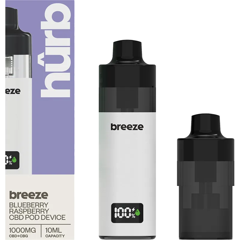 Hûrb Breeze 1000mg CBD + CBG Pod Kit 10ml