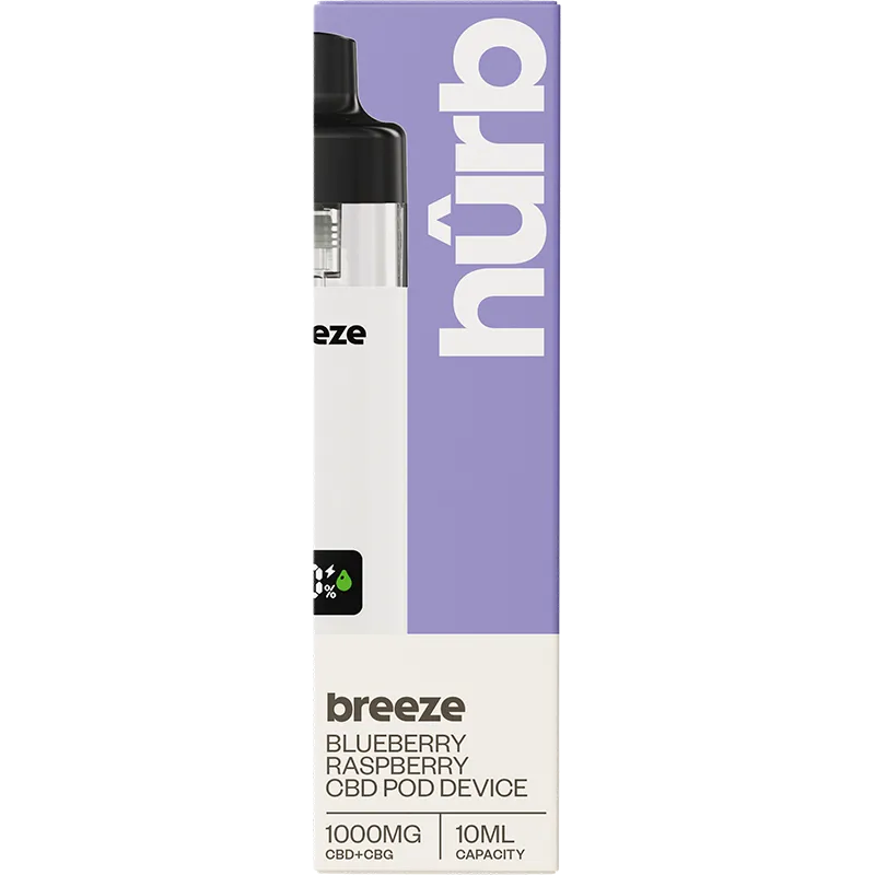 Hûrb Breeze 1000mg CBD + CBG Pod Kit 10ml