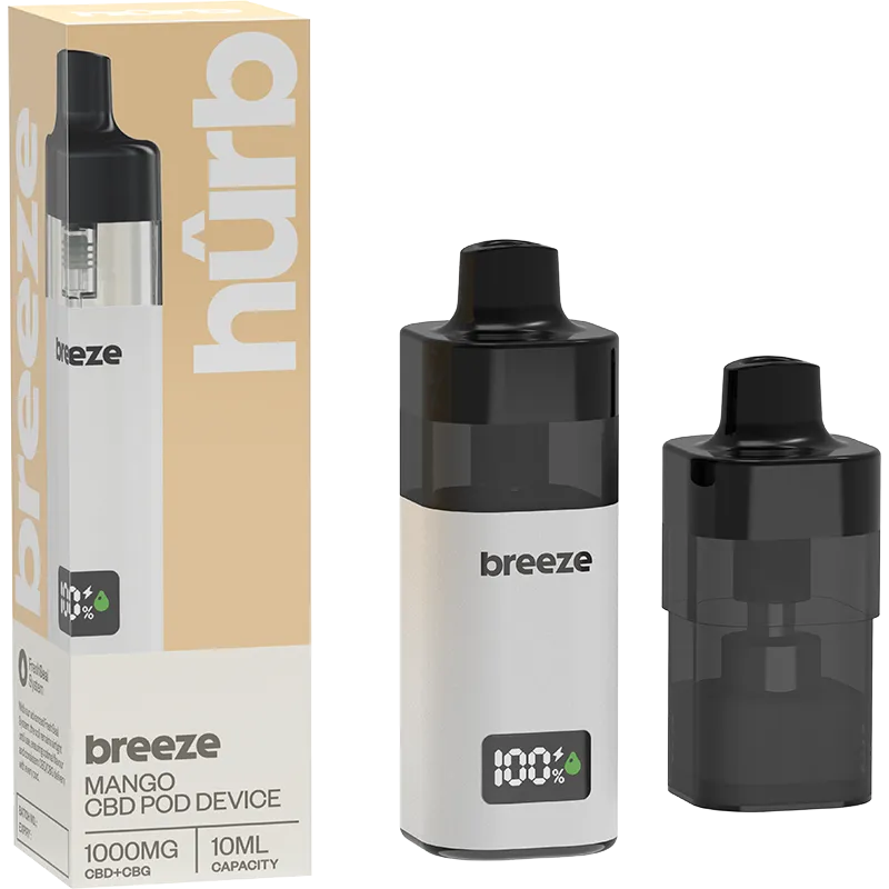 Hûrb Breeze 1000mg CBD + CBG Pod Kit 10ml
