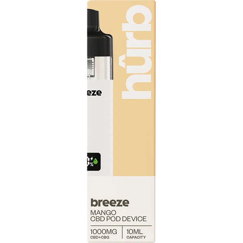 Hûrb Breeze 1000mg CBD + CBG Pod Kit 10ml
