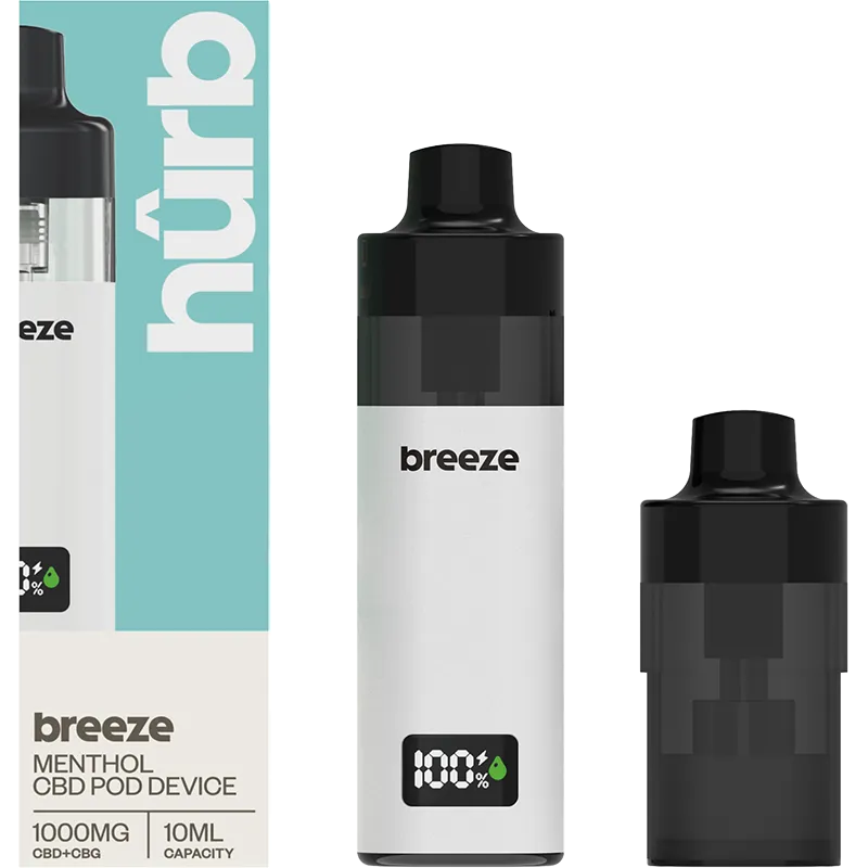 Hûrb Breeze 1000mg CBD + CBG Pod Kit 10ml