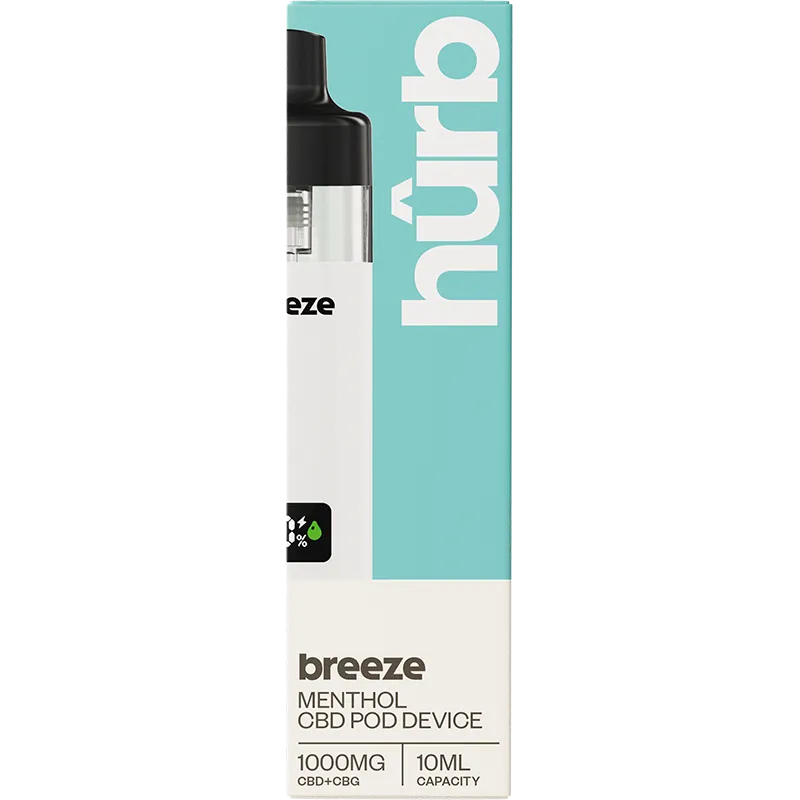 Hûrb Breeze 1000mg CBD + CBG Pod Kit 10ml