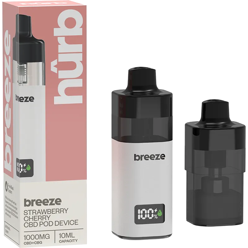 Hûrb Breeze 1000mg CBD + CBG Pod Kit 10ml