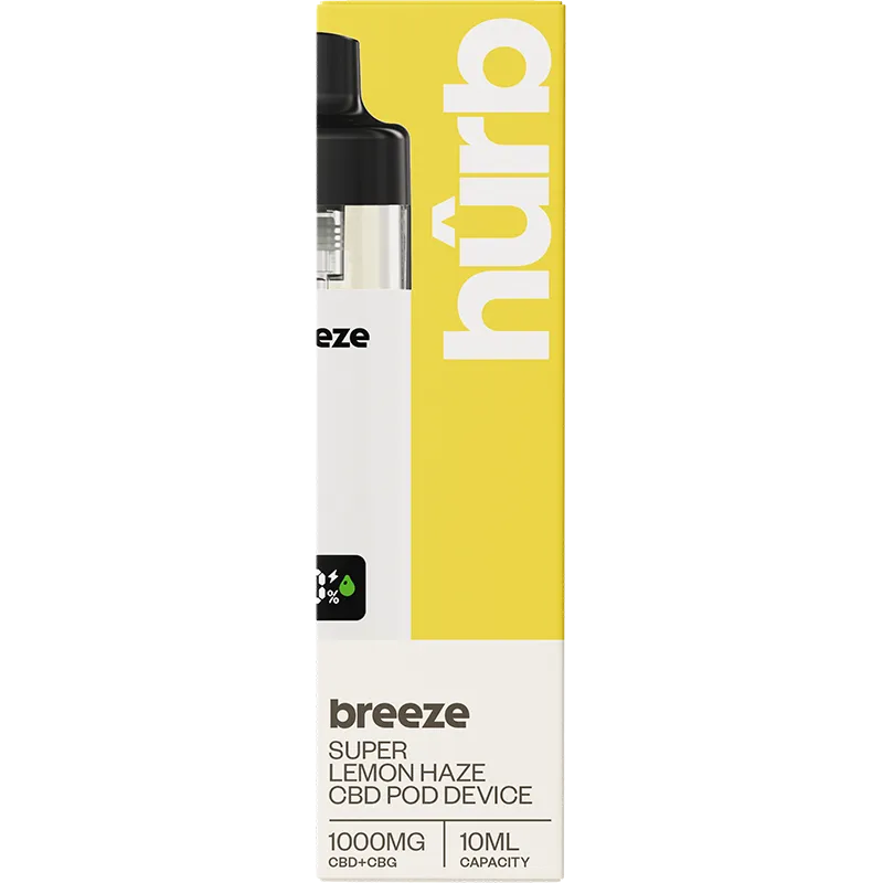 Hûrb Breeze 1000mg CBD + CBG Pod Kit 10ml