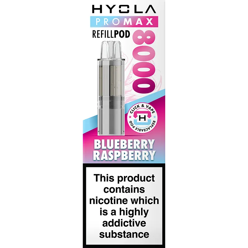 Blueberry Raspberry Hyola Pro Max 8000 Pod & Refill 10ml
