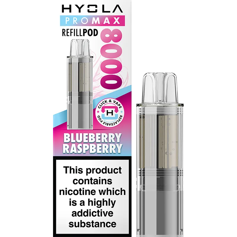 Blueberry Raspberry Hyola Pro Max 8000 Pod & Refill 10ml