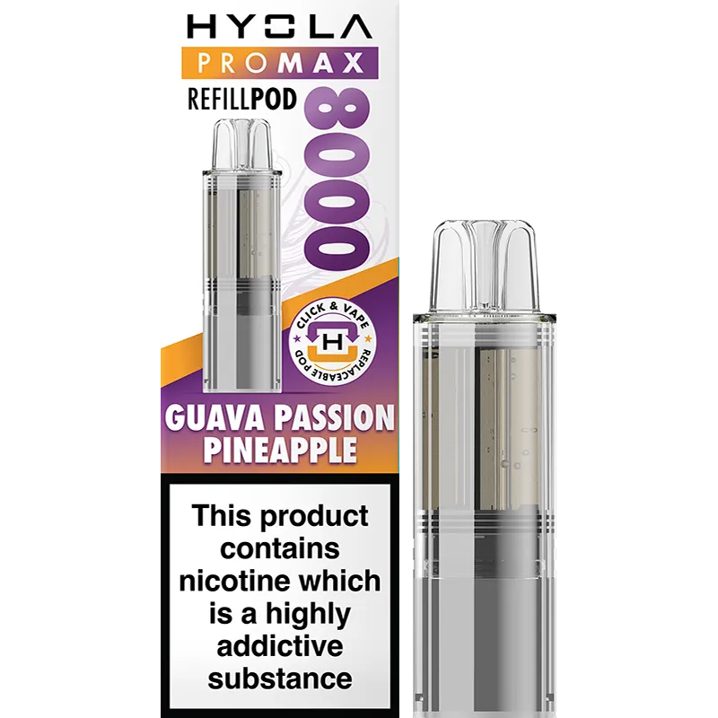 Guava Passion Pineapple Hyola Pro Max 8000 Pod & Refill 10ml