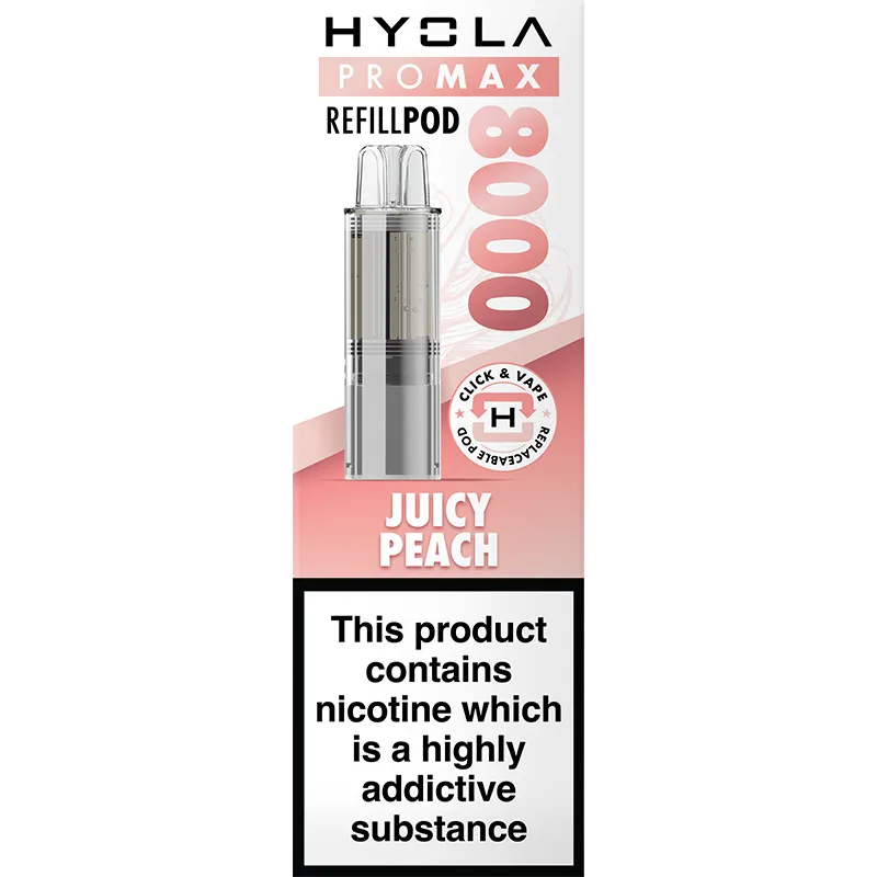 Juicy Peach Hyola Pro Max 8000 Pod & Refill 10ml