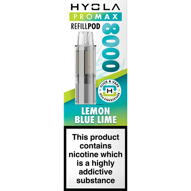 Lemon Blue Lime Hyola Pro Max 8000 Pod & Refill 10ml