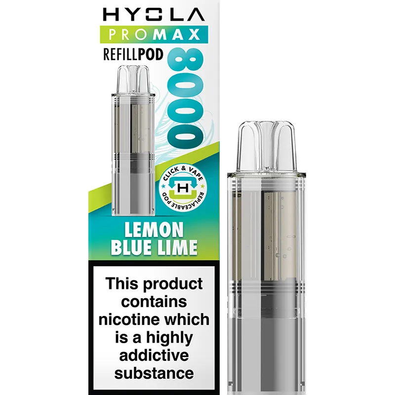 Lemon Blue Lime Hyola Pro Max 8000 Pod & Refill 10ml