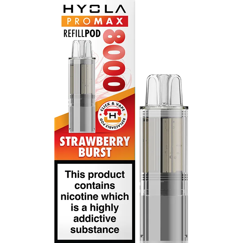 Strawberry Burst Hyola Pro Max 8000 Pod & Refill 10ml