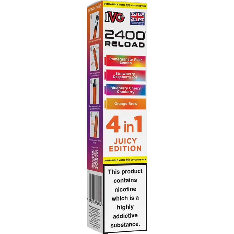 Juicy Edition IVG 2400 Reload 4 In 1 Pods 4 Pack