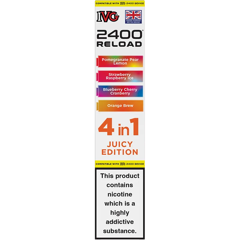 Juicy Edition IVG 2400 Reload 4 In 1 Pods 4 Pack