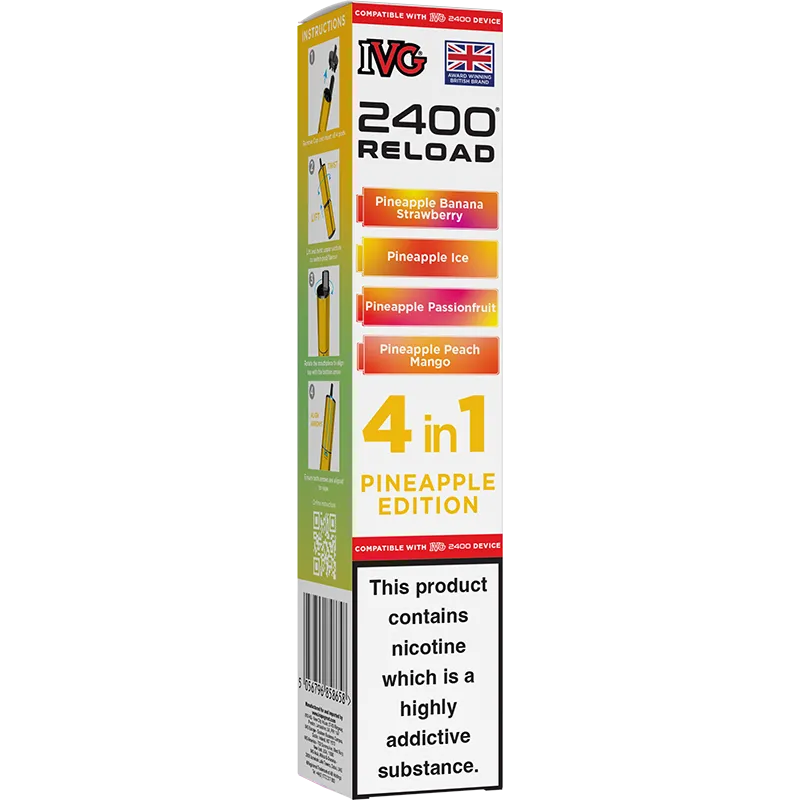 Pineapple Edition IVG 2400 Reload 4 In 1 Pods 4 Pack