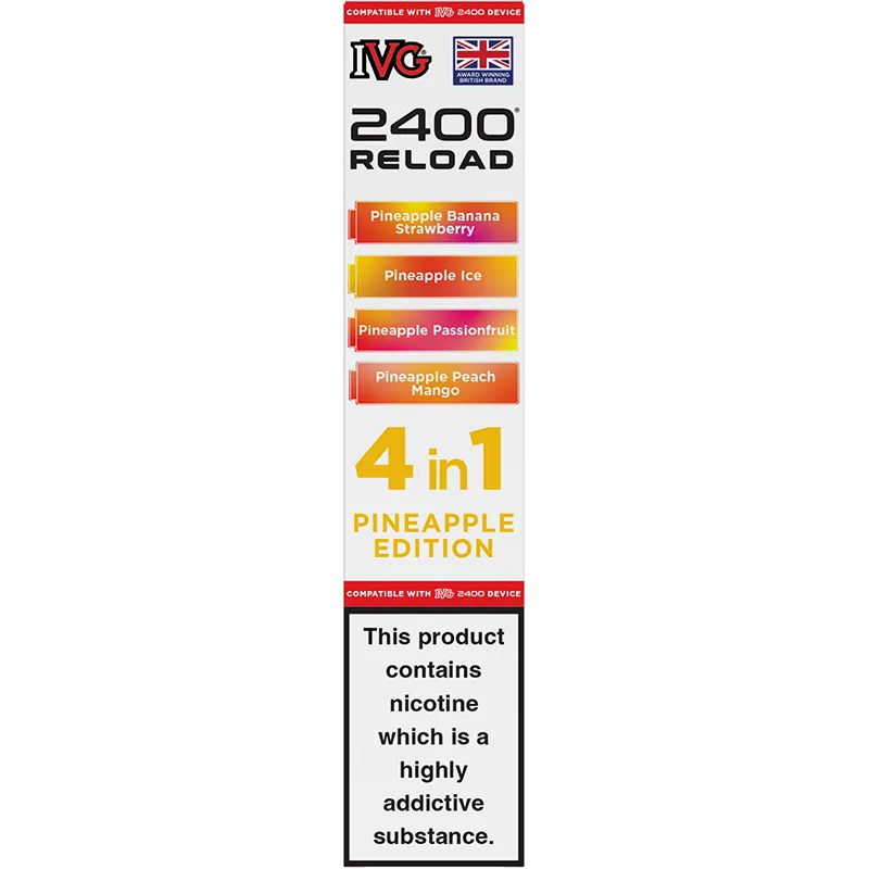 Pineapple Edition IVG 2400 Reload 4 In 1 Pods 4 Pack
